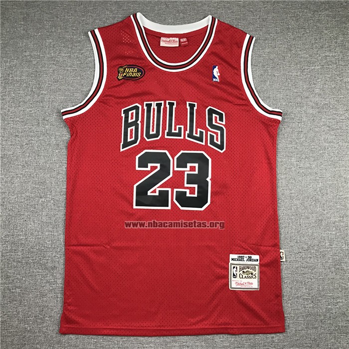 Camiseta Chicago Bulls Michael Jordan NO 23 1997-98 NBA Finals Mitchell & Ness Rojo